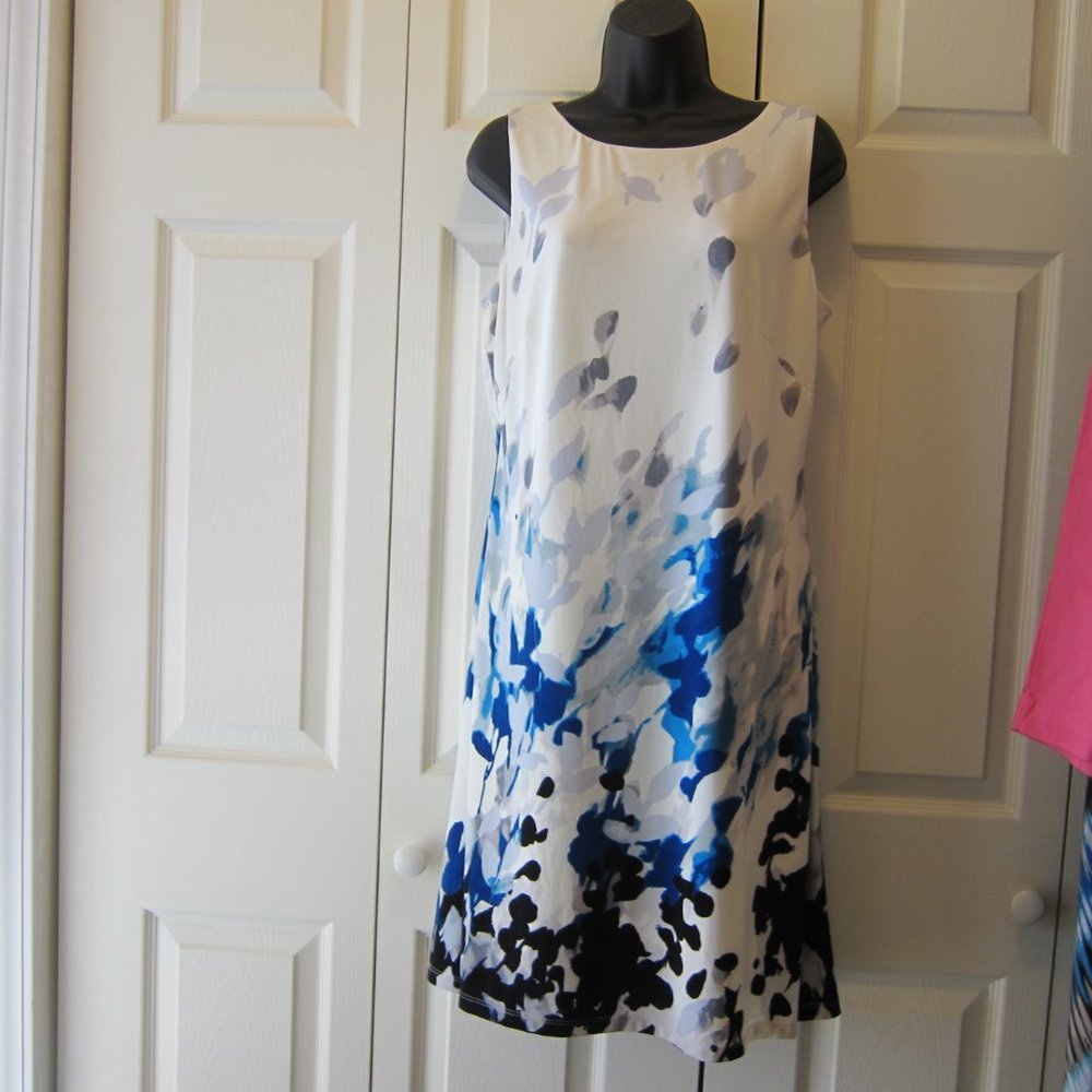 American Living Dress sz 12 Ivory White Mini Graphic Print